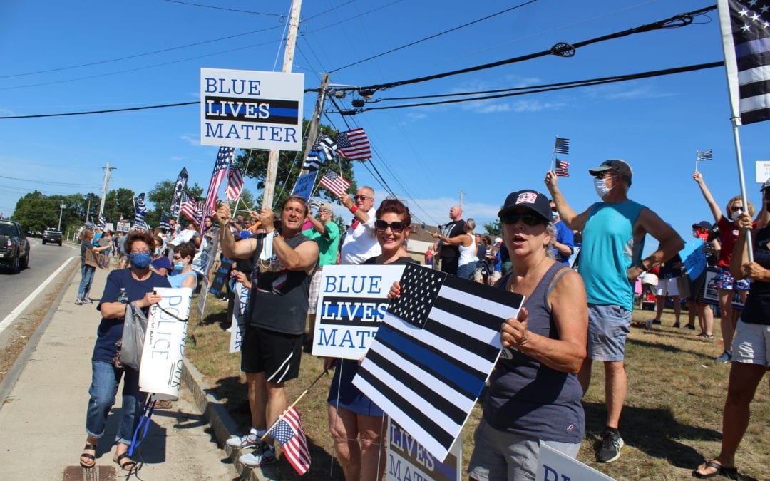 Marshfield: Back the Blue, Black Lives Matter Hold Separate Rallies