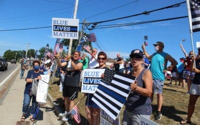 Marshfield: Back the Blue, Black Lives Matter Hold Separate Rallies
