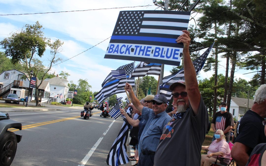 Carver: Back the Blue Rally Held at Shurtleff Park