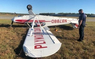 Plymouth: Plane Flips Over and Crashes at Municipal Airport
