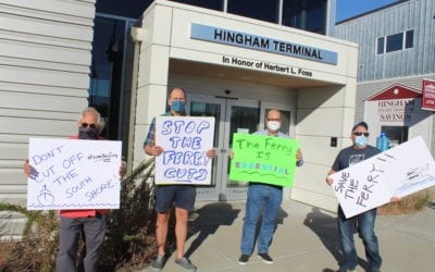 Hingham: Riders Protest MBTA’s Plan to Cut Hingham/Hull Ferry Service