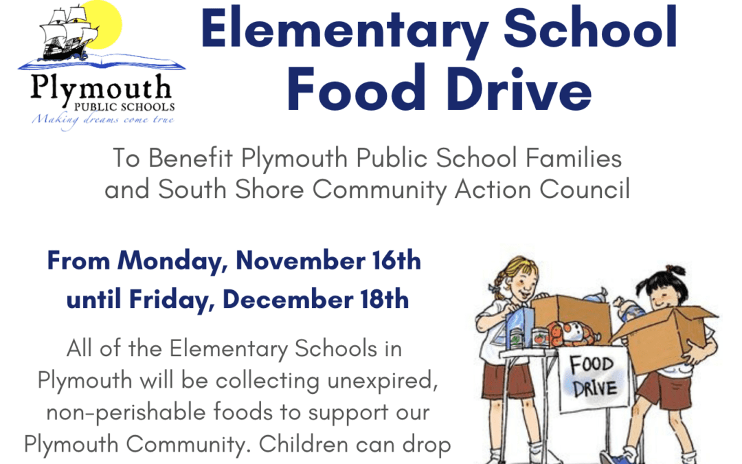 Plymouth: Elementary Schools Hosting Food Drive