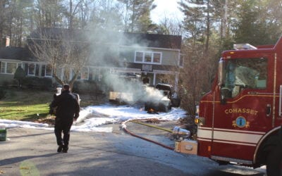 Cohasset Fire Department Douses Vehicle Fire in Front of Home