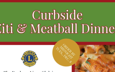 Duxbury Lion’s Club Hosting Curbside Ziti & Meatball Fundraiser Dinner