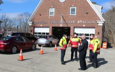 After Successful Drive-Thru Clinics, Norwell Fire Department Idling for Next Vaccine Supply