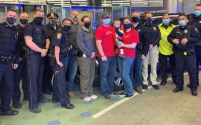 Whitman Toddler Receives Police Escort