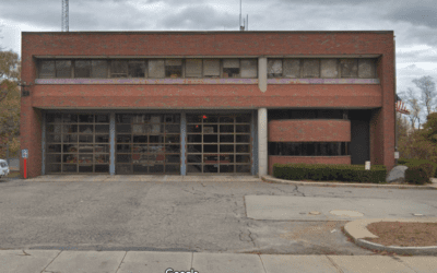 Plymouth Town Meeting Okays Fire Station Feasibilty Study, Asbestos Warning Sign Posted on Fire Headquarters Door