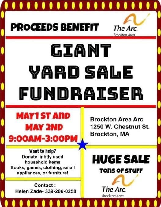 Yard Sale Fundraiser to Benefit Brockton Area ARC