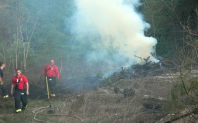 Brush Fire Off Route 139 In Marshfield