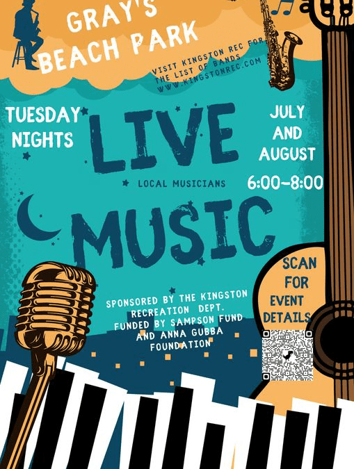 Live Music Every Tuesday Night at Gray’s Park Beach in Kingston