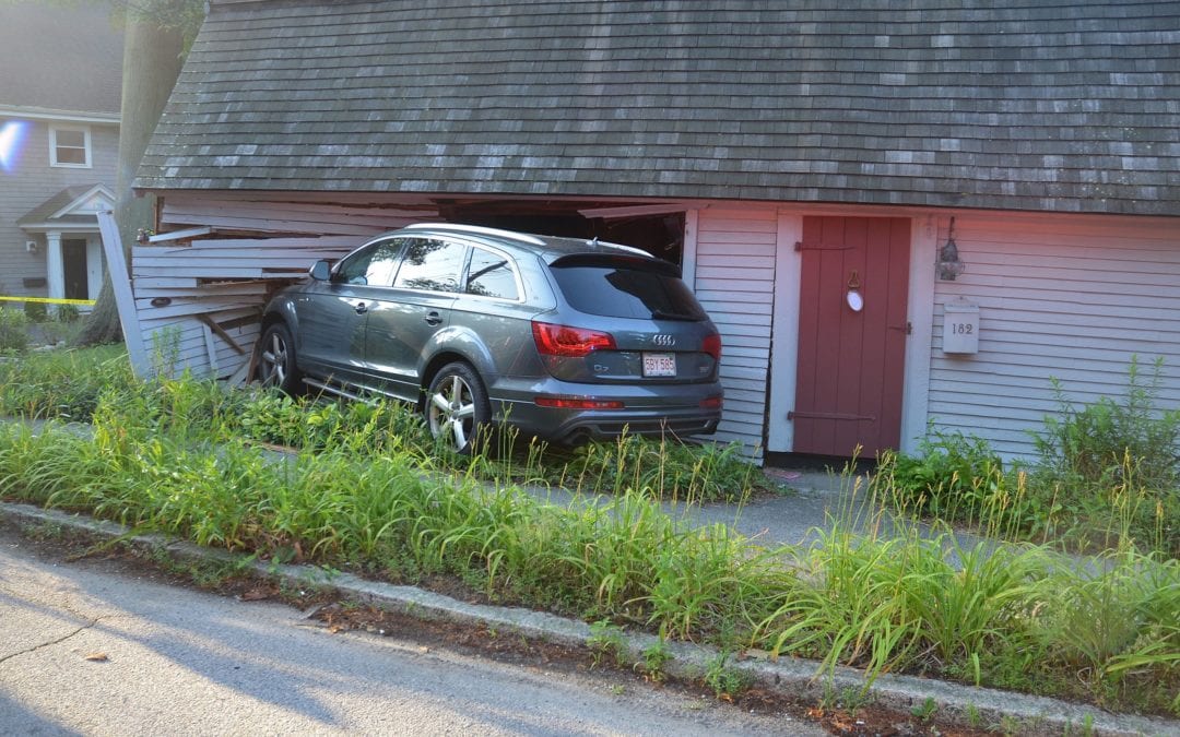 Car Crashes Through Hingham Home