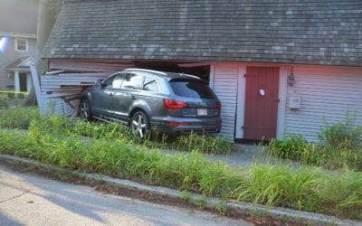 Car Crashes Through Hingham Home