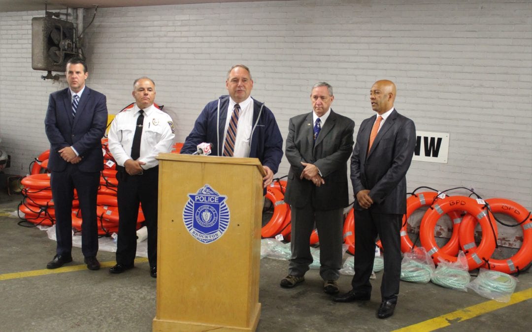 Brockton PD, Housing Authority Team Up to Equip Cruisers with New Lifesaving Gear