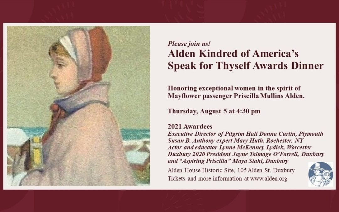 Speak for Thyself Awards Dinner at the Alden House in Duxbury