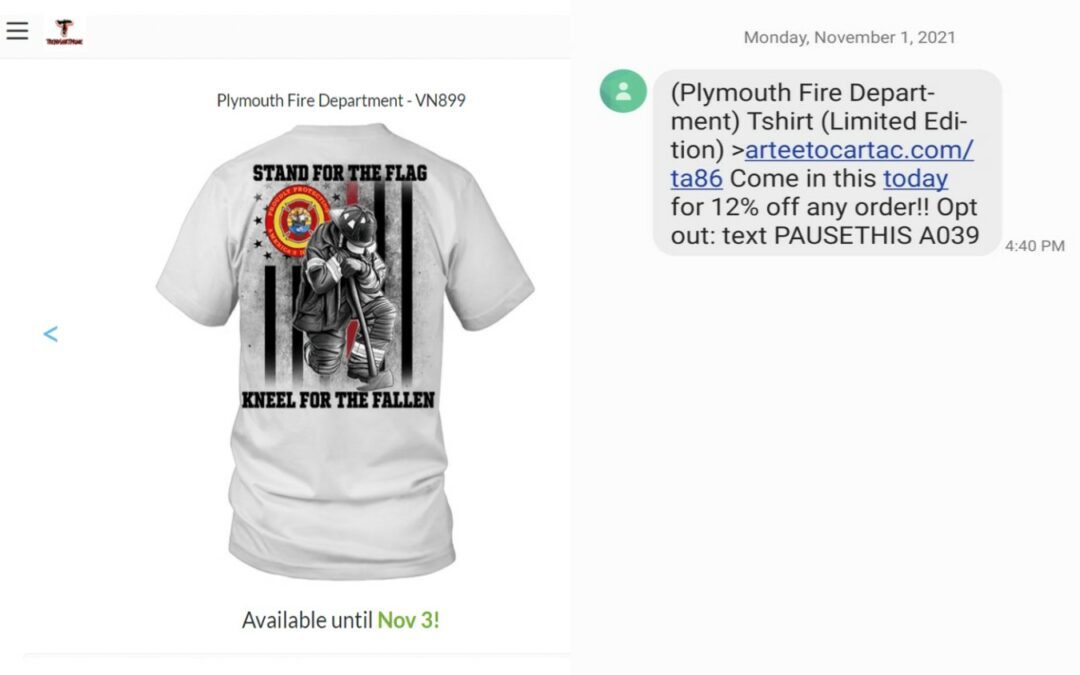 Company Unaffiliated with Local Fire Departments Using Texts to Sell Merchandise