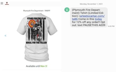 Company Unaffiliated with Local Fire Departments Using Texts to Sell Merchandise