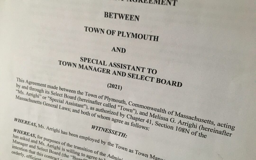 Plymouth Town Manager Arrighi Resigns to Become Special Assistant to Acting Town Manager