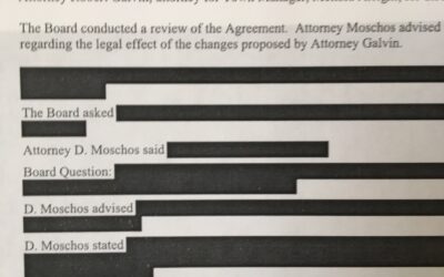 Blackout of Plymouth Executive Session Minutes Prompts Request for Hearing