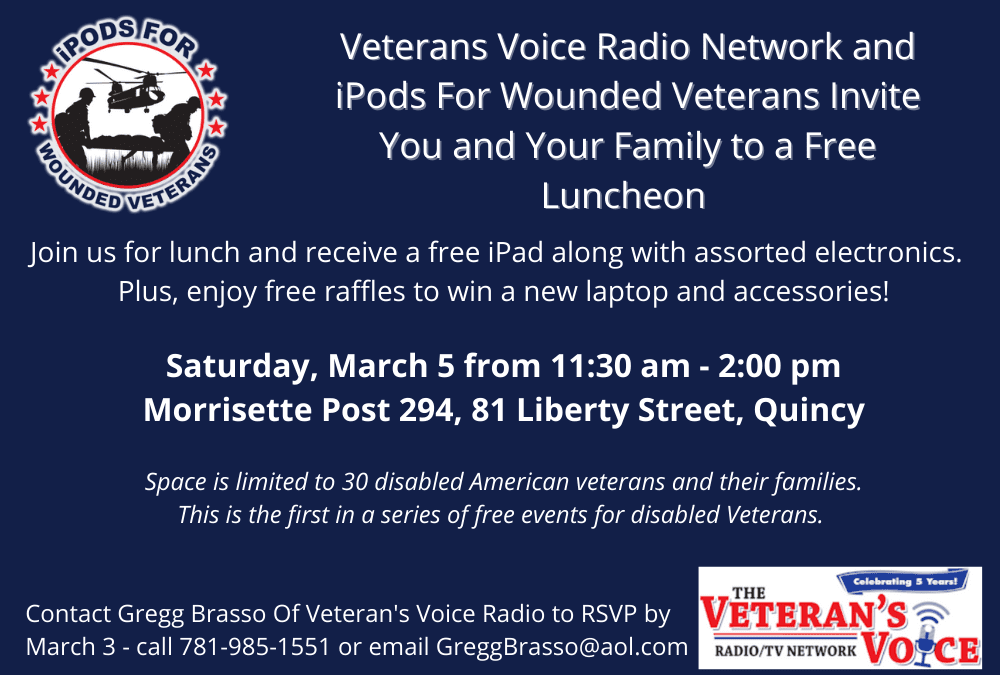 iPods for Wounded Veterans and Veteran’s Voice Radio Team Up for Luncheon