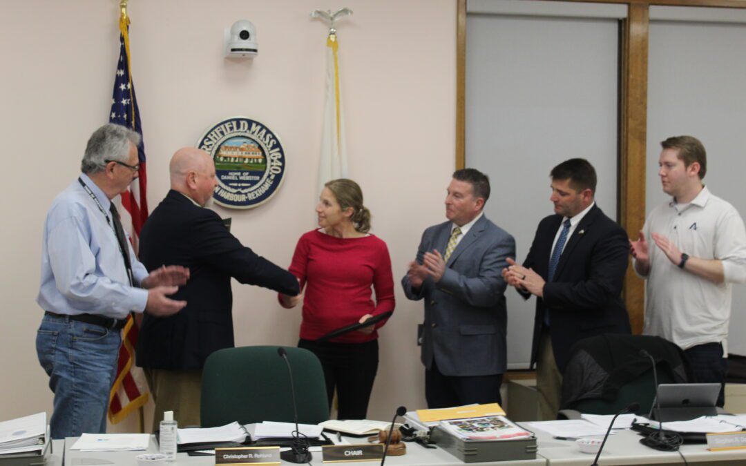 Marshfield Selectmen Recognize Resident after 911 Call Led to Rescue of Three Fishermen