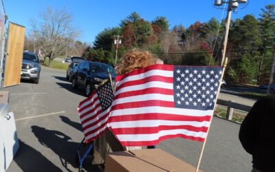Scenes From The Vets Food Drive Thru in Marshfield