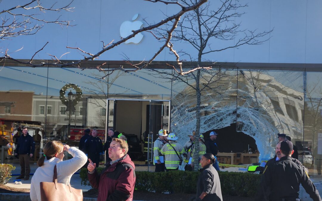 Multiple Injuries After Car Crashes Into Apple Store In Hingham