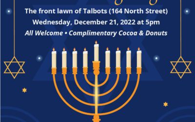 Menorah Lighting in Hingham Wednesday Night
