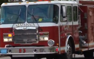 Quincy Crews Respond To Fire On Crescent St.