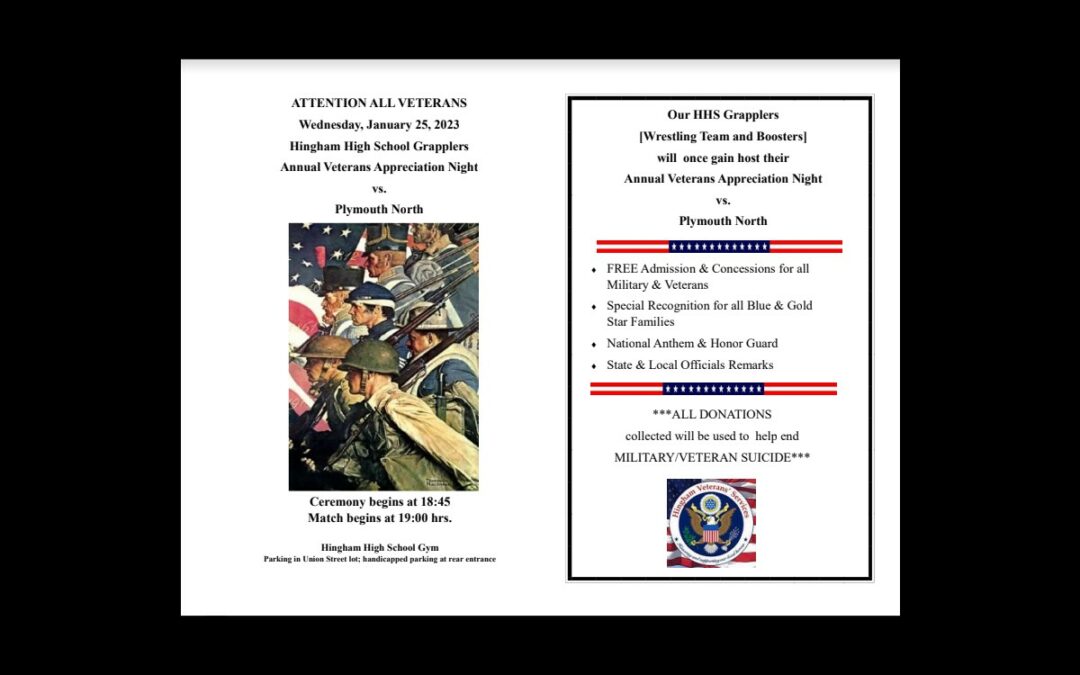 Veterans Appreciation Night To Take Place At Hingham High School