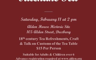 Valentine Tea at the Alden House Historic Site