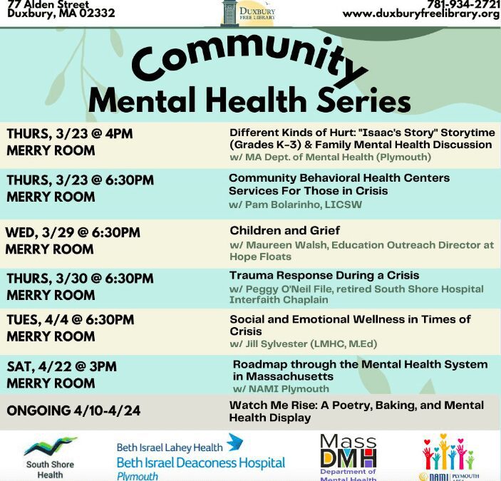 Mental Health Series at the Duxbury Library