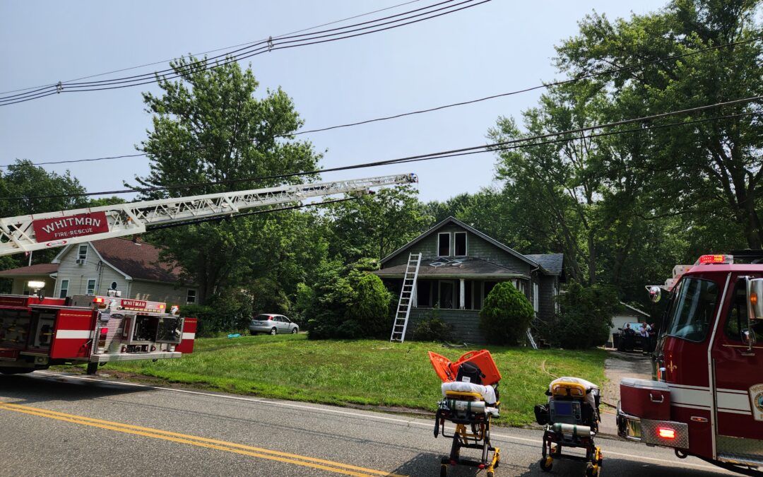 Three Residents Displaced, Firefighter Transported to Hospital after Two-Alarm Fire in Whitman