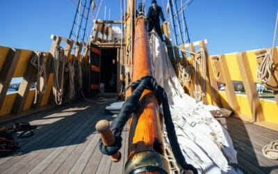 Mayflower II Departs Plymouth For Maintenance
