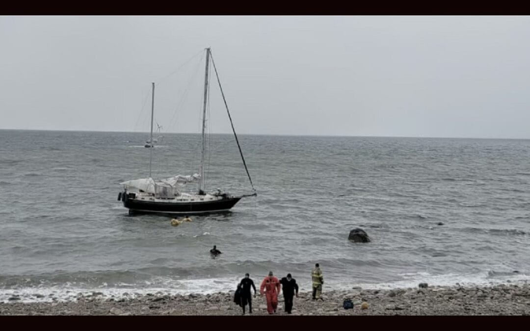 Three Rescued After Boat Runs Aground Near Plymouth
