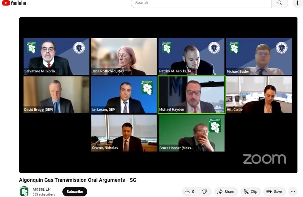 DEP Holds Waterways Hearing Regarding Weymouth Compressor Station