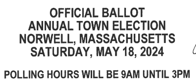 Unofficial Norwell Town Election Results