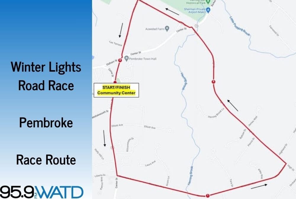 Road Closures Announced for Winter Lights Road Race in Pembroke