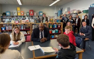 Plymouth:  State Education Secretary Visits Manomet Elementary School