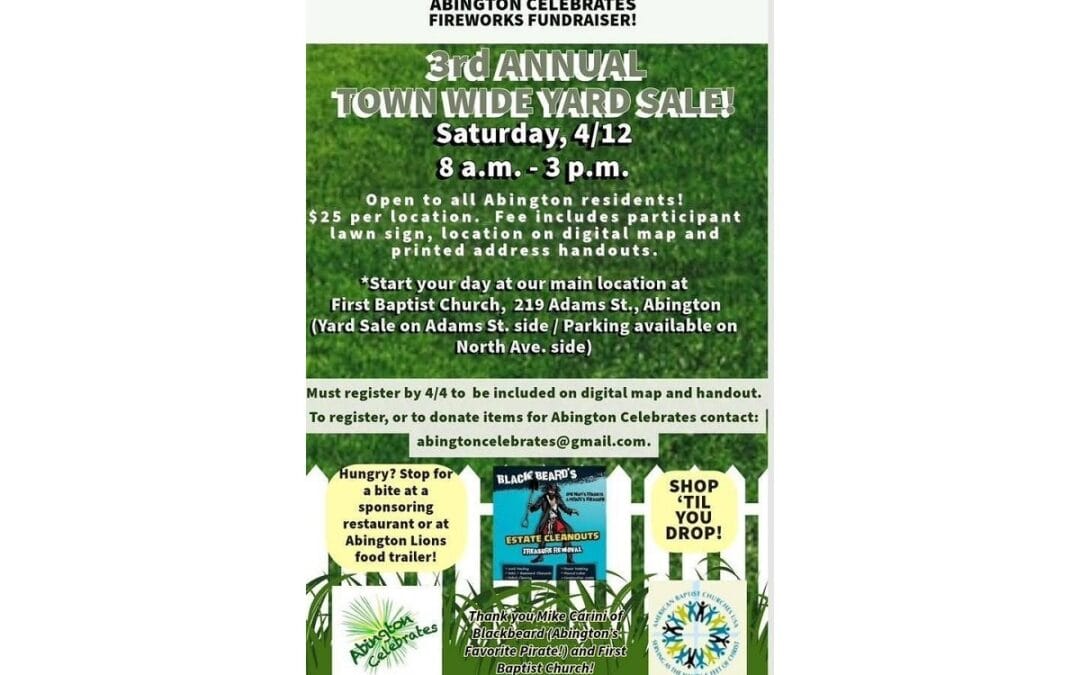 Abington To Hold Town Wide Yard Sale