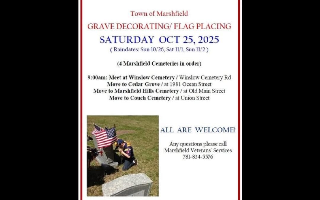 Marshfield To Decorate Veterans’ Graves