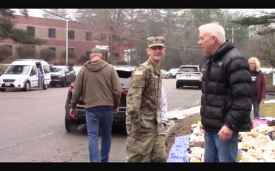 Cars Lined Up For March Vets Drive Thru