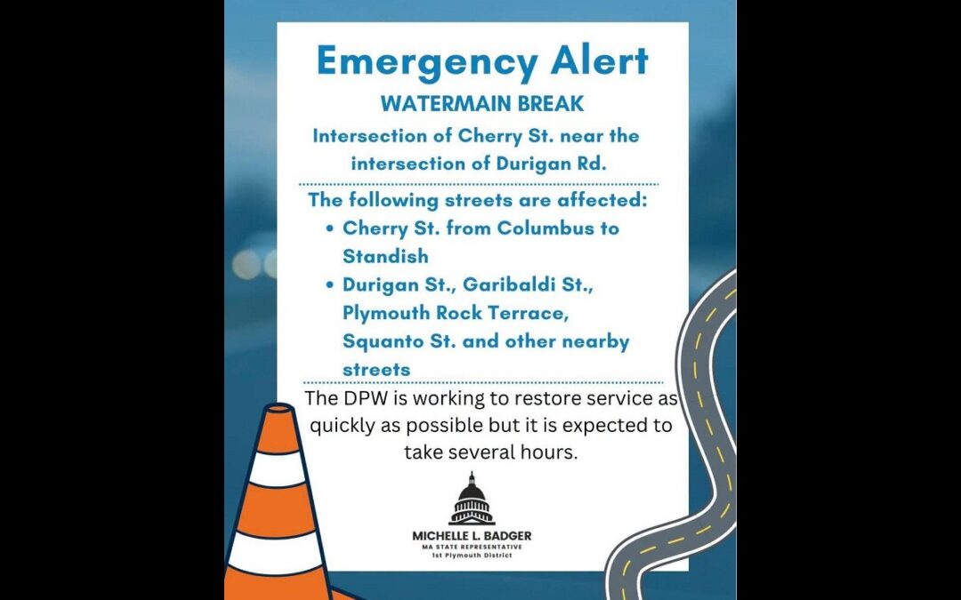 Water Main Break In Plymouth