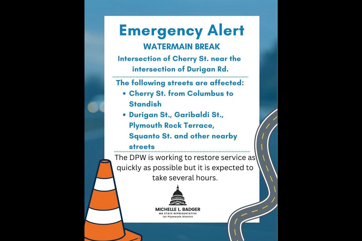 Water Main Break In Plymouth